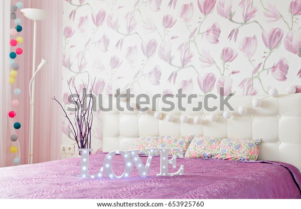 Love Letters Light Bulbs White Cotton Stock Photo Edit Now