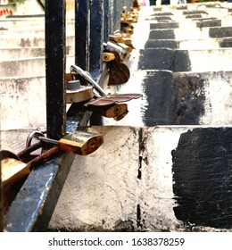 Love Locks On The Stairs Of Downtown Amman 