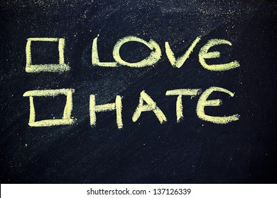 love hate? multiple choice
