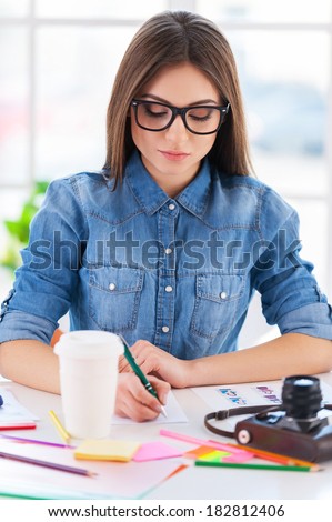 Similar – Foto Bild femme au travail (I)