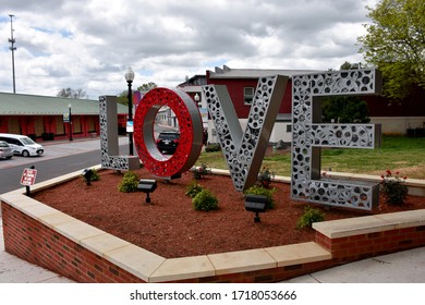 Love Sign in Culpeper, Virginia, USA, April 27, 2020