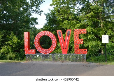 The love sign in Lynchburg, Virginia. 