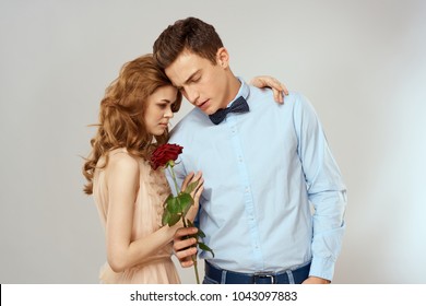 love, tenderness, romance, honeymoon couple, rose, holiday                                - Shutterstock ID 1043097883