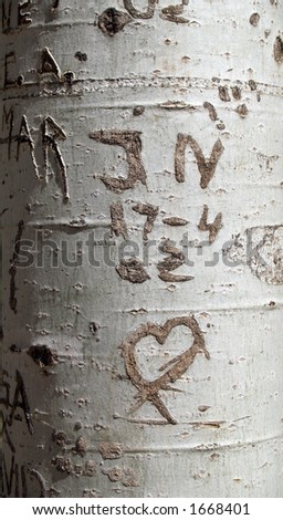 Image, Stock Photo T loves D Happy Wood Sign