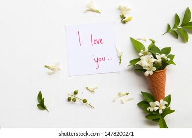 Love You Message Card Handwriting Jasmine Stock Photo 1478200271 ...