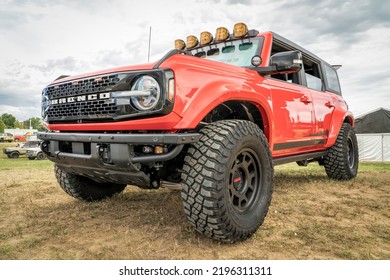 Loveland, CO, USA - August 26, 2022: Ford Bronco Sport SUV With Additional Off-road Lights.