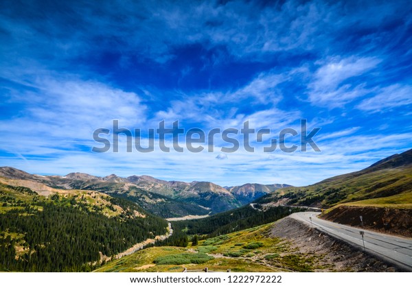 Loveland Pass is a\
high mountain pass in the western United States, at an elevation of\
11,990 feet (3,655 m) above sea level in the Rocky Mountains of\
north-central\
Colorado.
