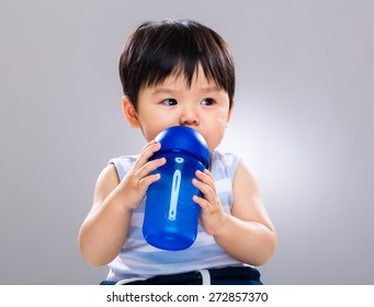 Lovely Boy Drinking Water