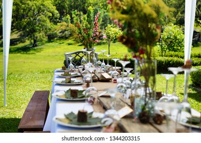 Lovely Christmas Lunch Table Setting In The Beautifully Hunter Valley.