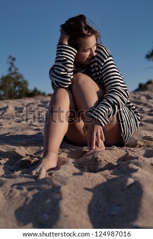 Similar – Image, Stock Photo Sitting, Waiting, Wishing