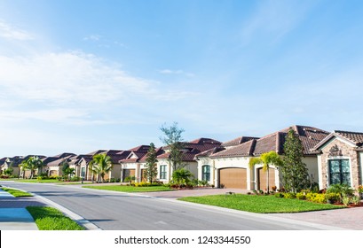 Lovely Golf Community And Residential Neighborhood Outside Of Fort Meyers, Florida.