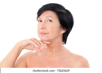 Lovely Naked Woman Caring Her Skin Stock Photo Edit Now