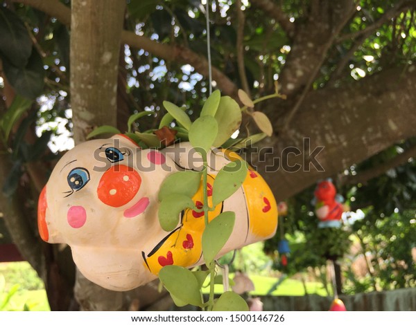 Lovely Pig Ceramic Decorated Tree Stock Photo Edit Now 1500146726