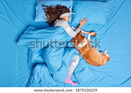 Similar – Image, Stock Photo dog and girl Lifestyle Joy