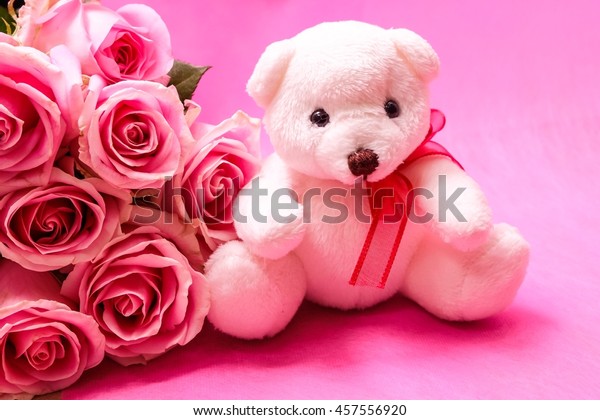 lovely roses teddy bear