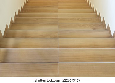 Lovely wooden stairs. Interior stairways concept
