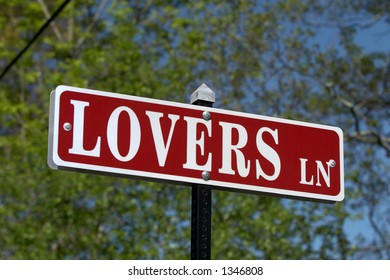 Lovers Lane Street Sign