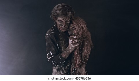 Lovers Of Zombies Dancing. Apocalypse.