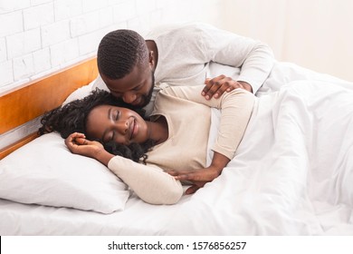 Loving African American Husband Waking His Stock Photo 1576856257 ...