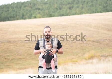 Similar – Family totem play outfoor happy in spring