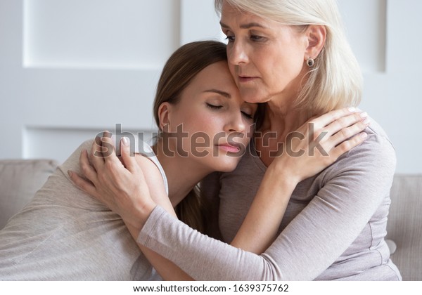 Loving Senior Mother Put Grownup Daughter Foto De Stock 1639375762 Shutterstock 6683