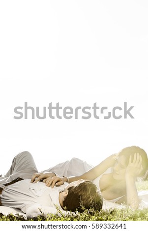 Similar – Image, Stock Photo Monday, 5:00 a.m. Bed Man