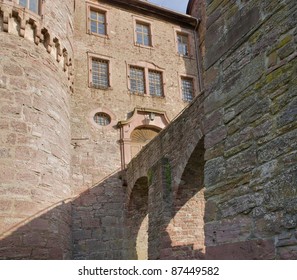 low angle detail of the Wertheim Castle in Southern Germany