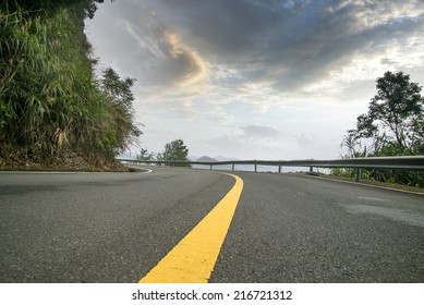 Low Angle Mountain Road