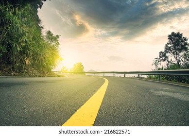 Low Angle Mountain Road