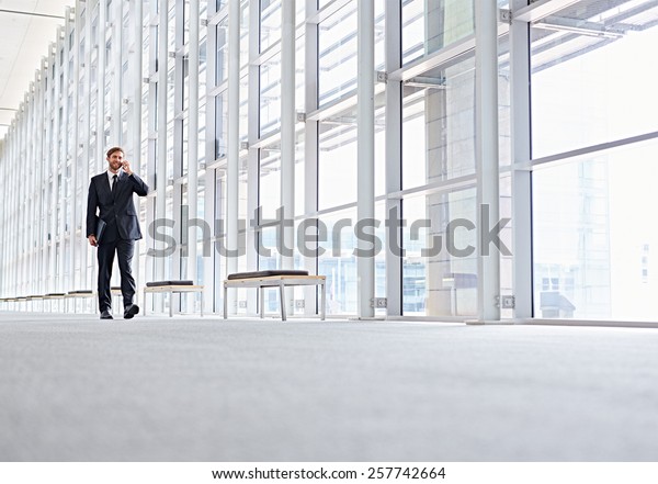 Low Angle Shot Corporate Executive Walking Royalty Free Stock Image