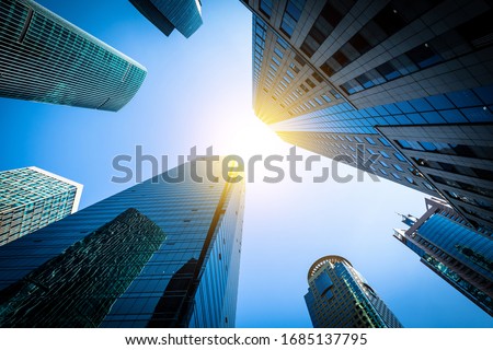 Low angle shot of modern architecture