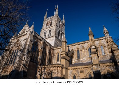A Low Angle Shot Of Southwark Cathedral