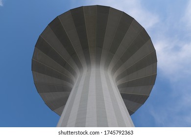 A Low Angle Shot Of Svampen Water Tower In Orebro, Sweden