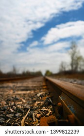 Low angle of train tracks