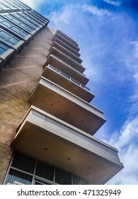 low angle view of building and sky