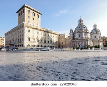 Low Angle View Of Central Rome, Italy