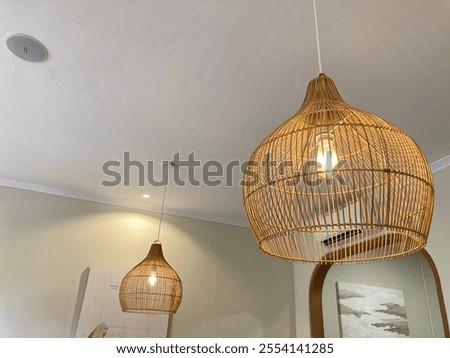 Similar – Image, Stock Photo Ceiling lighting in old building