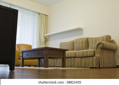 Low Angle View Of A Living Room