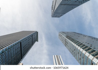 low angle view of modern building
