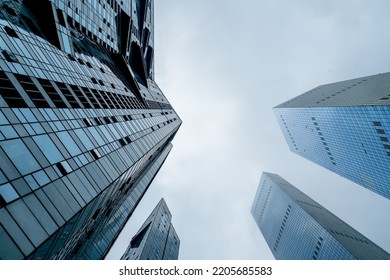 low angle view of modern office buildings - Shutterstock ID 2205685583
