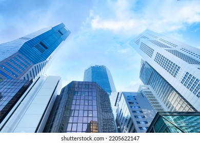 low angle view of ocean financial center  - Shutterstock ID 2205622147