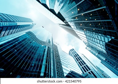 Low angle view of Office Buildings - Shutterstock ID 421540795