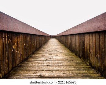 Low Angle View Of Pedestrian Bridge