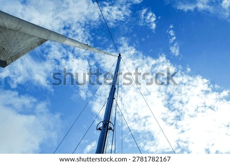 Low Angle View of a Sailboat Mast