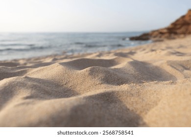 Low Angle View of Sand by the Sea