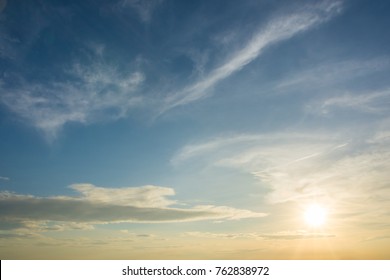 Low Angle View Of Sky At Sunset