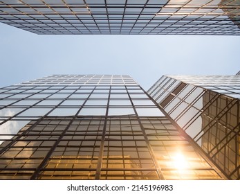 Low Angle View Of Skyscrapers In Hong Kong