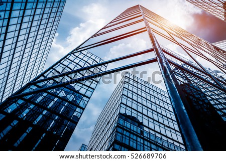 low angle view of skyscrapers in Shenzhen,China.