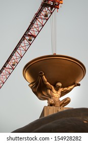 Low angle view of a statue, MGM Grand Las Vegas, Las Vegas, Nevada, USA