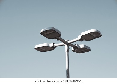 Low angle view of street light against clear sky - Shutterstock ID 2315848251